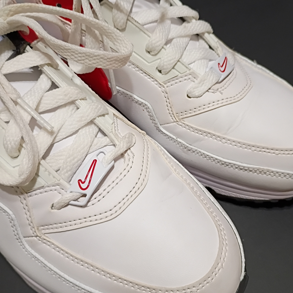 Nike Air Max LTD 3 Men's Casual White/University Red & Black Sneakers - Picture 6 of 14